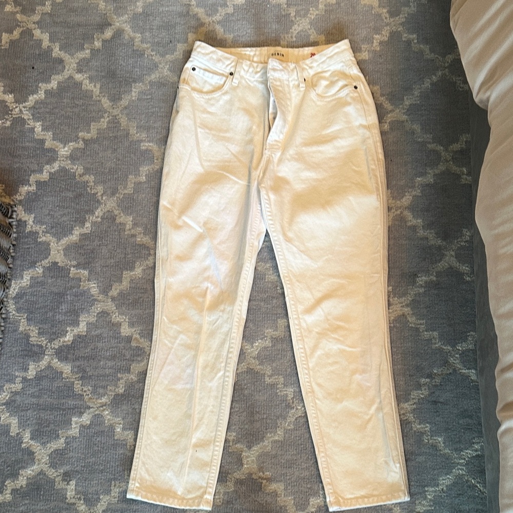 Sezane Cream Straight Leg Jeans
